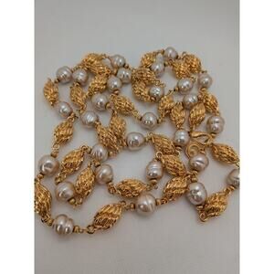 St. John Baroque Gold Station 61" Adjustable Belt Designer Signed